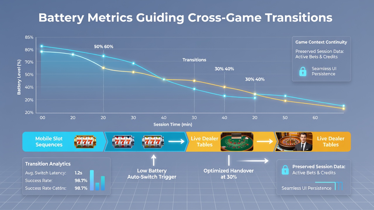 Darstellung von Akku-Datenflüssen bei Cross-Game-Übergängen und Zahlungsverifizierung