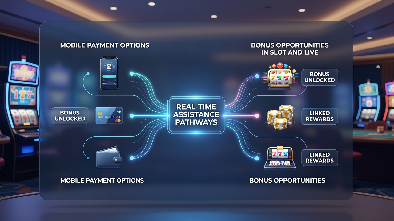 Illustration von Bonus-Aktivierungen in mobilen Slot- und Live-Tisch-Umgebungen