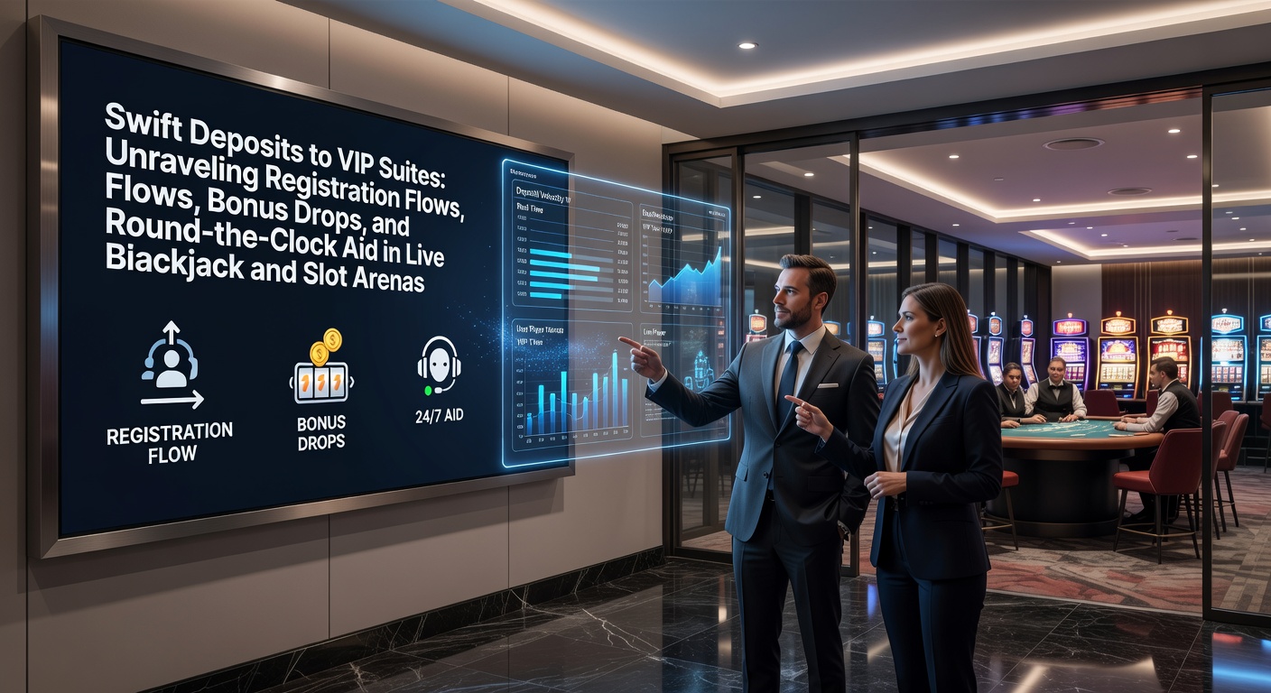 Darstellung eines modernen VIP-Casino-Interfaces mit schnellen Einzahlungsoptionen und Live-Dealer-Tischen