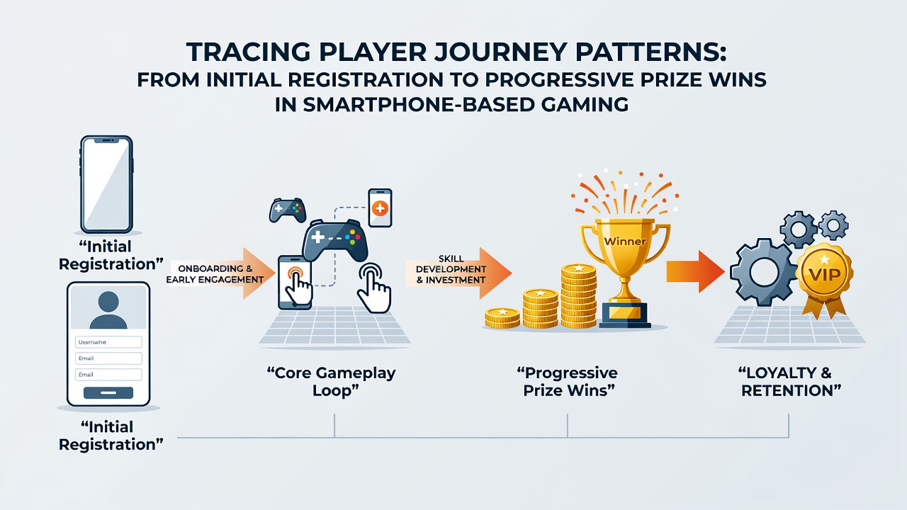 Darstellung von Spielerfortschritten und progressiven Gewinnmustern auf mobilen Geräten